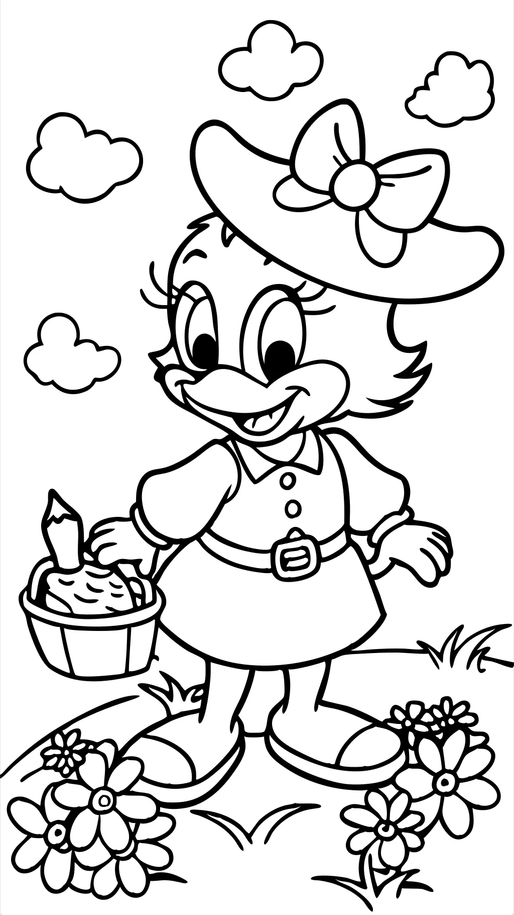 coloring pages of daisy duck